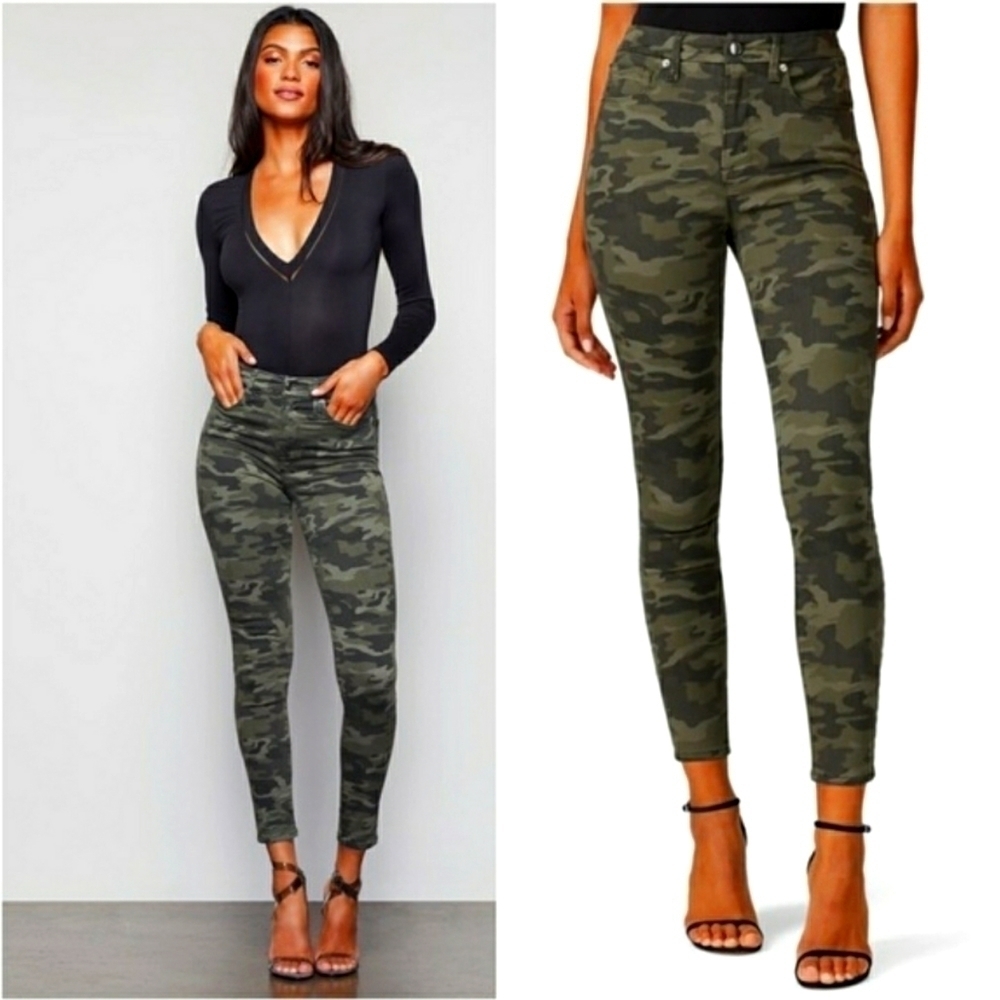 GOOD American Good Waist Camo Skinny Jeans High Rise Size, 6/28